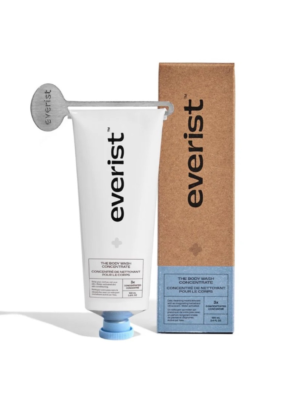 Everist waterless body wash concentrate 30+ washes 3.4 ounce NEW